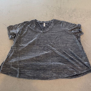 Athleta Heathered Gray Short Sleeve Top size 2X